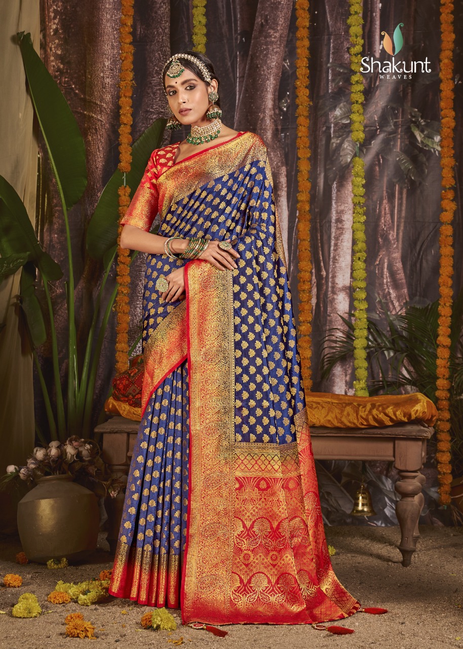 shakunt weaves shyamsundari silk festive look saree catalog