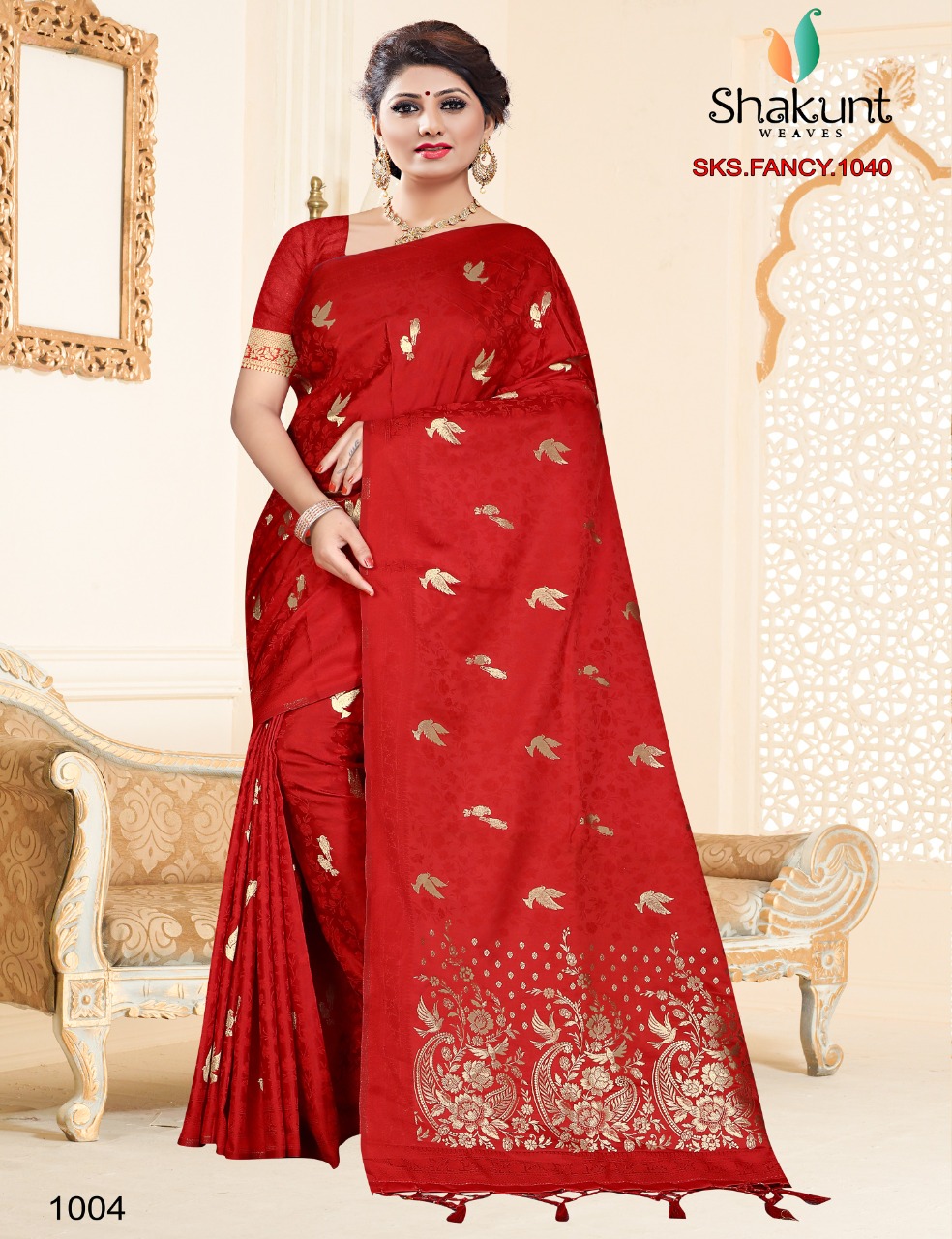 shakunt weaves sks fancy 1040 silk attractive look saree catalog