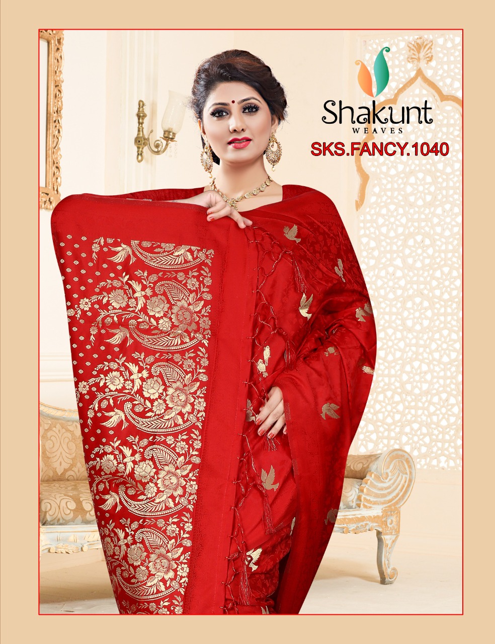 shakunt weaves sks fancy 1040 silk attractive look saree catalog