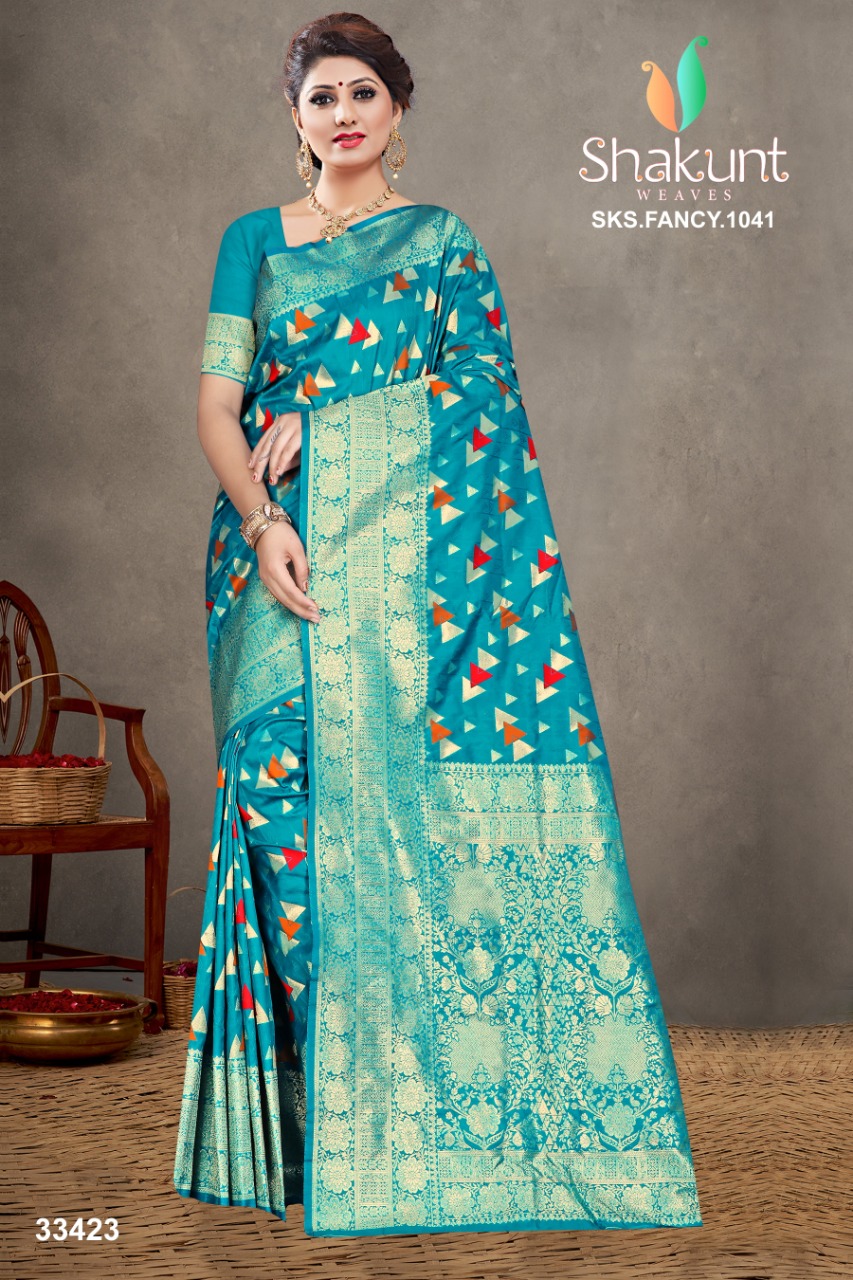 shakunt weaves sks fancy 1041 silk elegant saree catalog