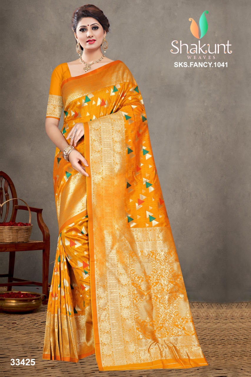 shakunt weaves sks fancy 1041 silk elegant saree catalog