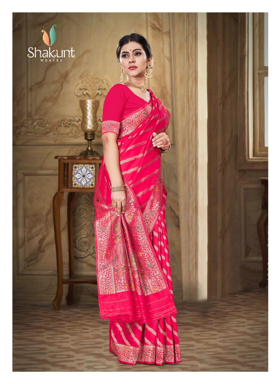 shakunt weaves sks fancy 1046 silk gorgeous look saree catalog