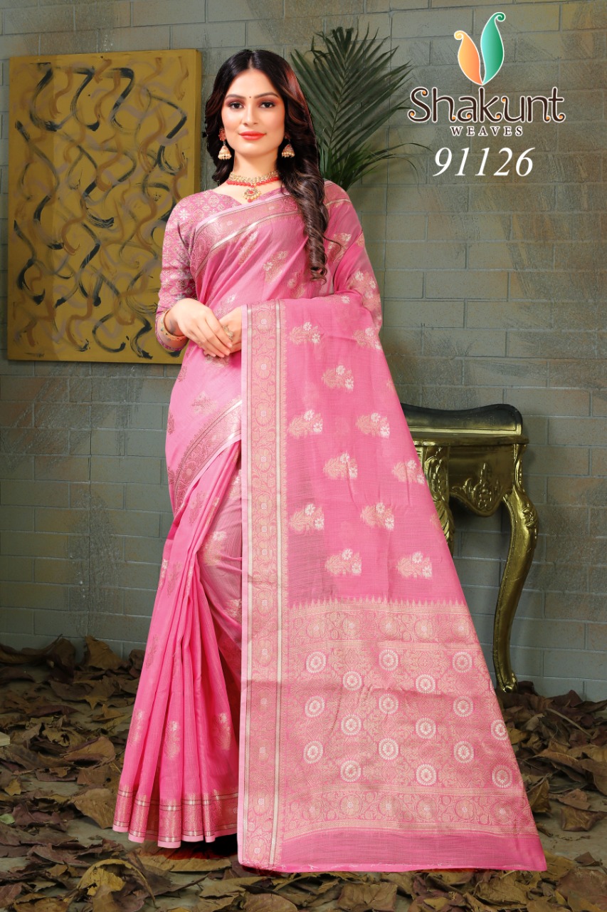 shakunt weaves sks linen 3020 elegant saree catalog