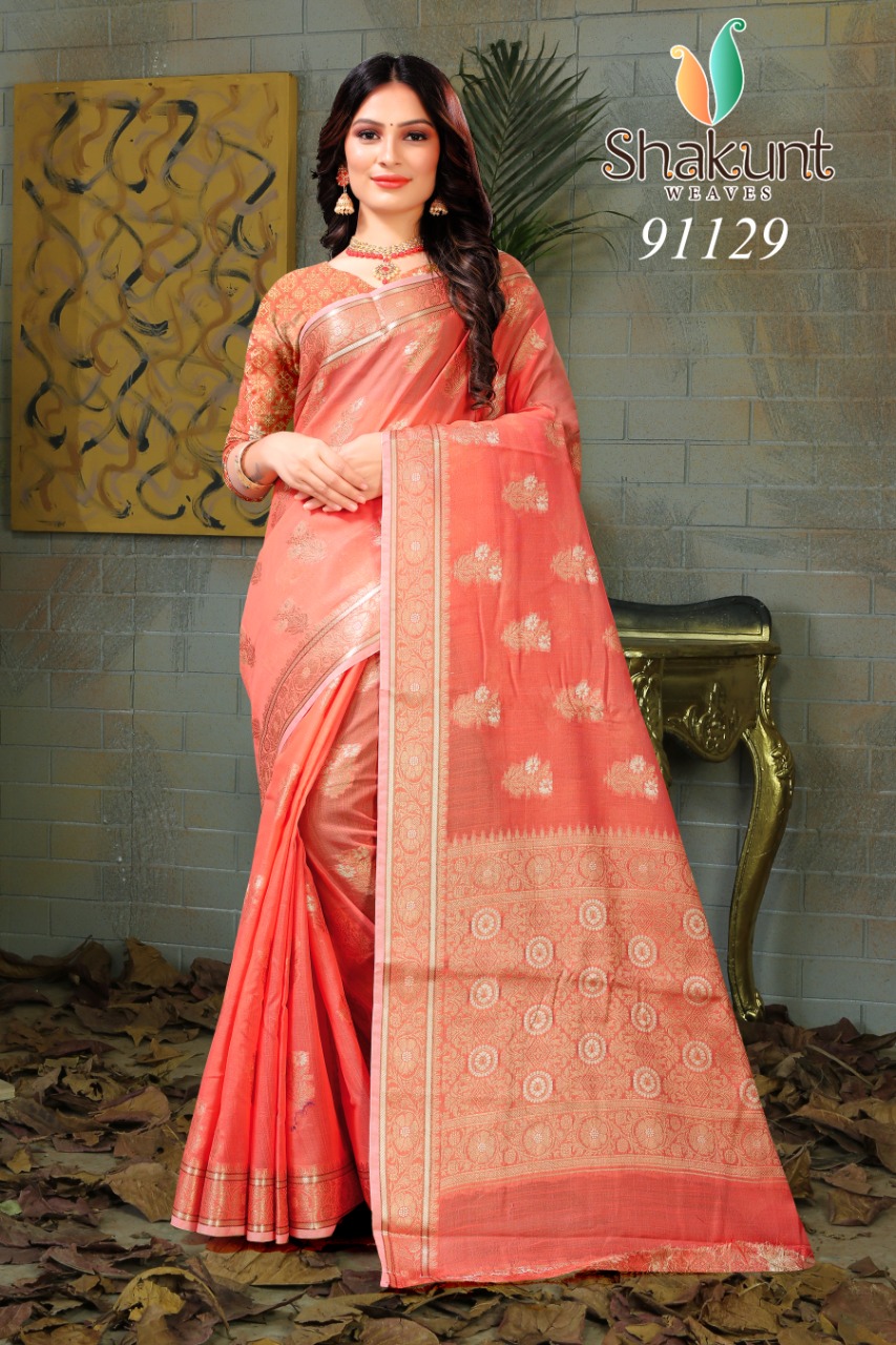 shakunt weaves sks linen 3020 elegant saree catalog