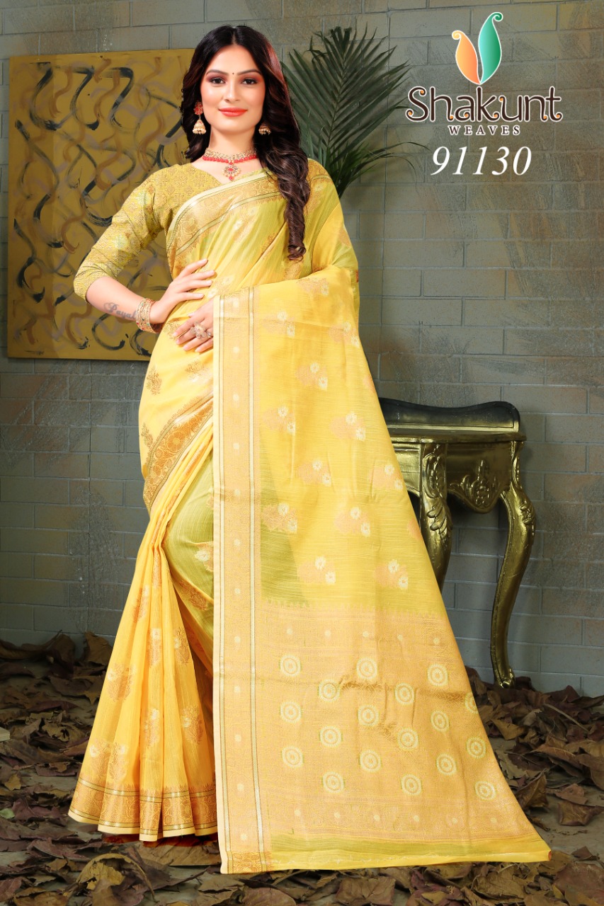 shakunt weaves sks linen 3020 elegant saree catalog