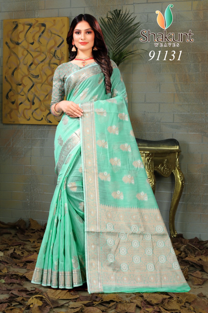 shakunt weaves sks linen 3020 elegant saree catalog