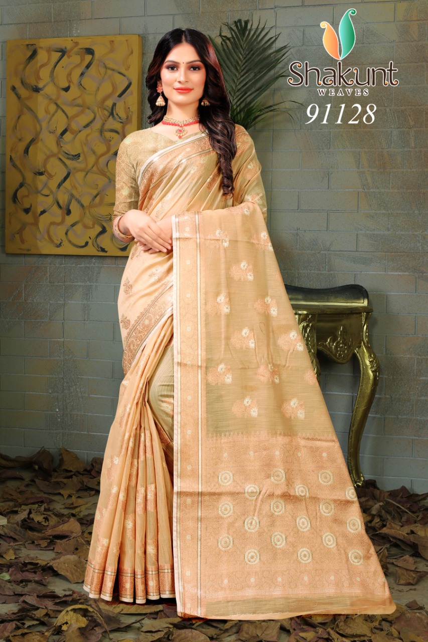 shakunt weaves sks linen 3020 elegant saree catalog