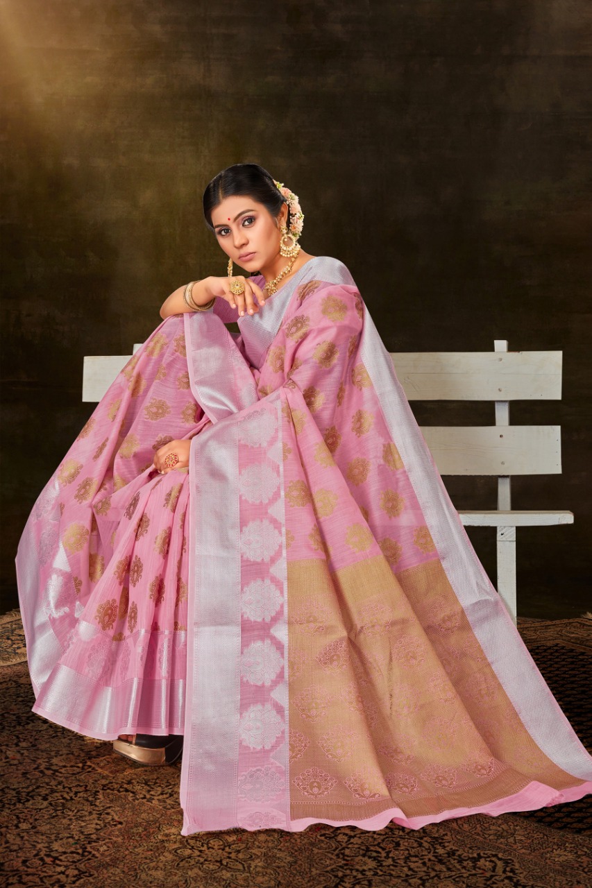 shakunt weaves sks linen 3023 elegant saree catalog