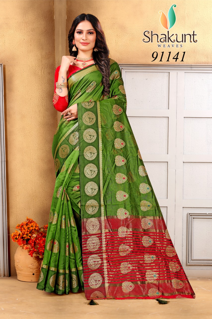 shakunt weaves sks org 572 organza regal look saree catalog