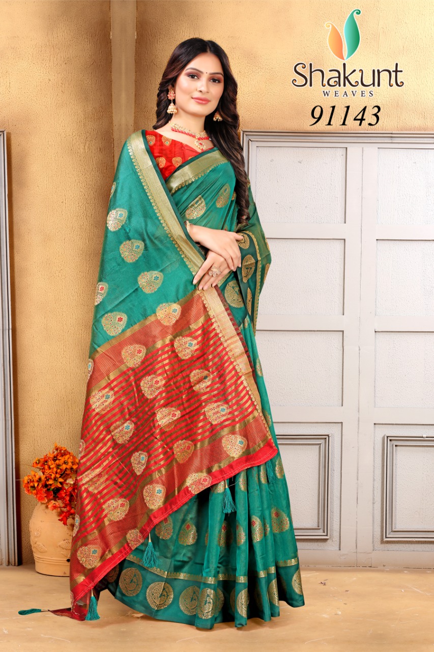 shakunt weaves sks org 572 organza regal look saree catalog