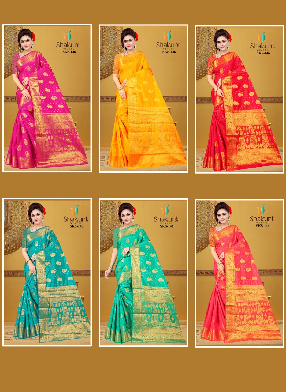 shakunt weaves sks pure 2113 silk attractive look saree catalog