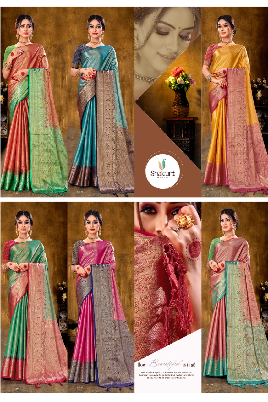 shakunt weaves sks pure 2118 silk gorgeous look saree catalog