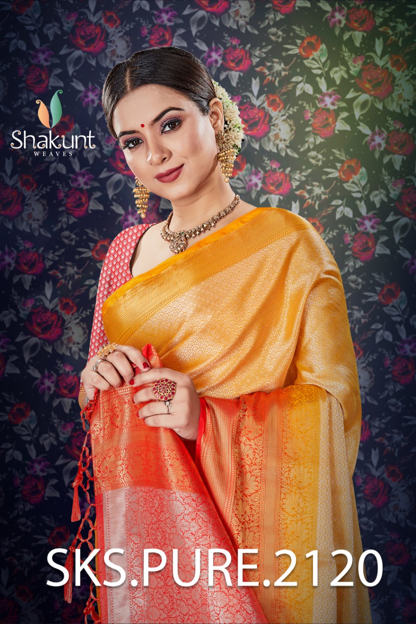 shakunt weaves sks Pure 2120 art silk attractive look saree catalog