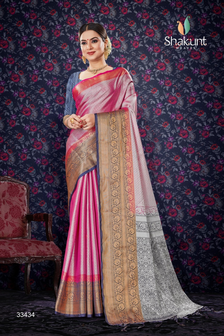 shakunt weaves sks Pure 2120 art silk attractive look saree catalog