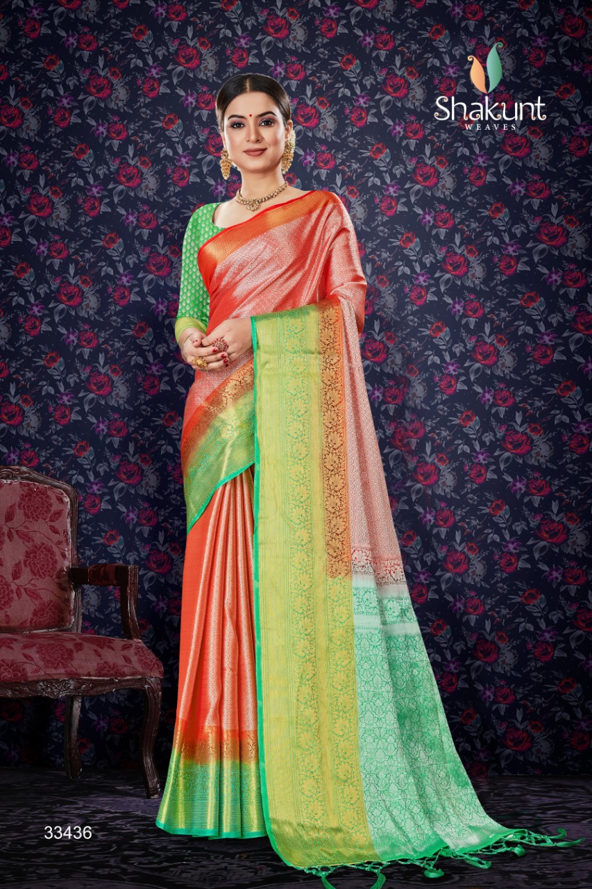 shakunt weaves sks Pure 2120 art silk attractive look saree catalog