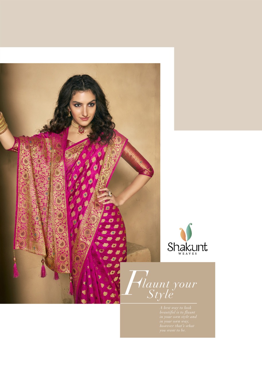 shakunt weaves vairagi silk festive look saree catalog