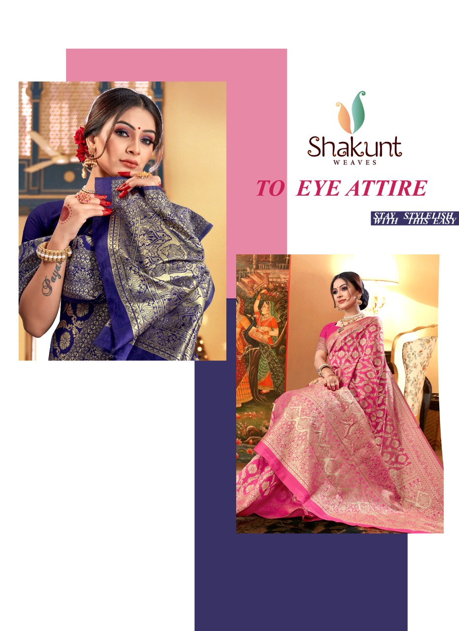 shakunt weaves varsha ritu silk decent look saree catalog