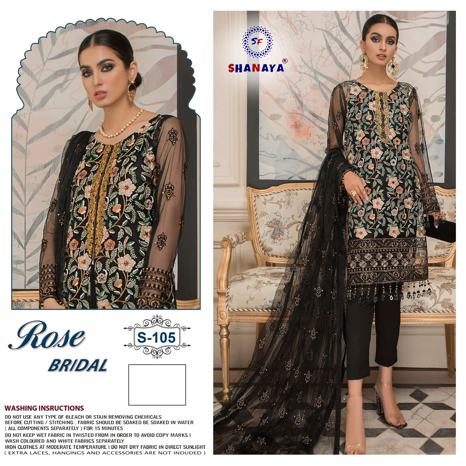 shanaya rose bridel s 105 gerogette catchy look salwar suit single