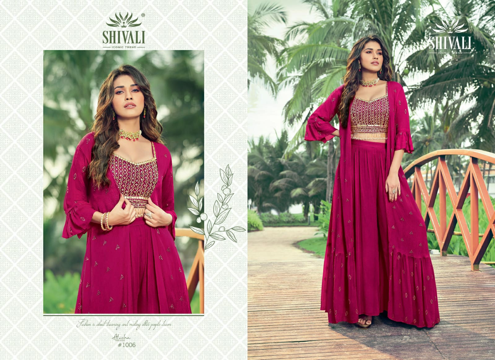 shivali alisha fancy innovative look indo western catalog