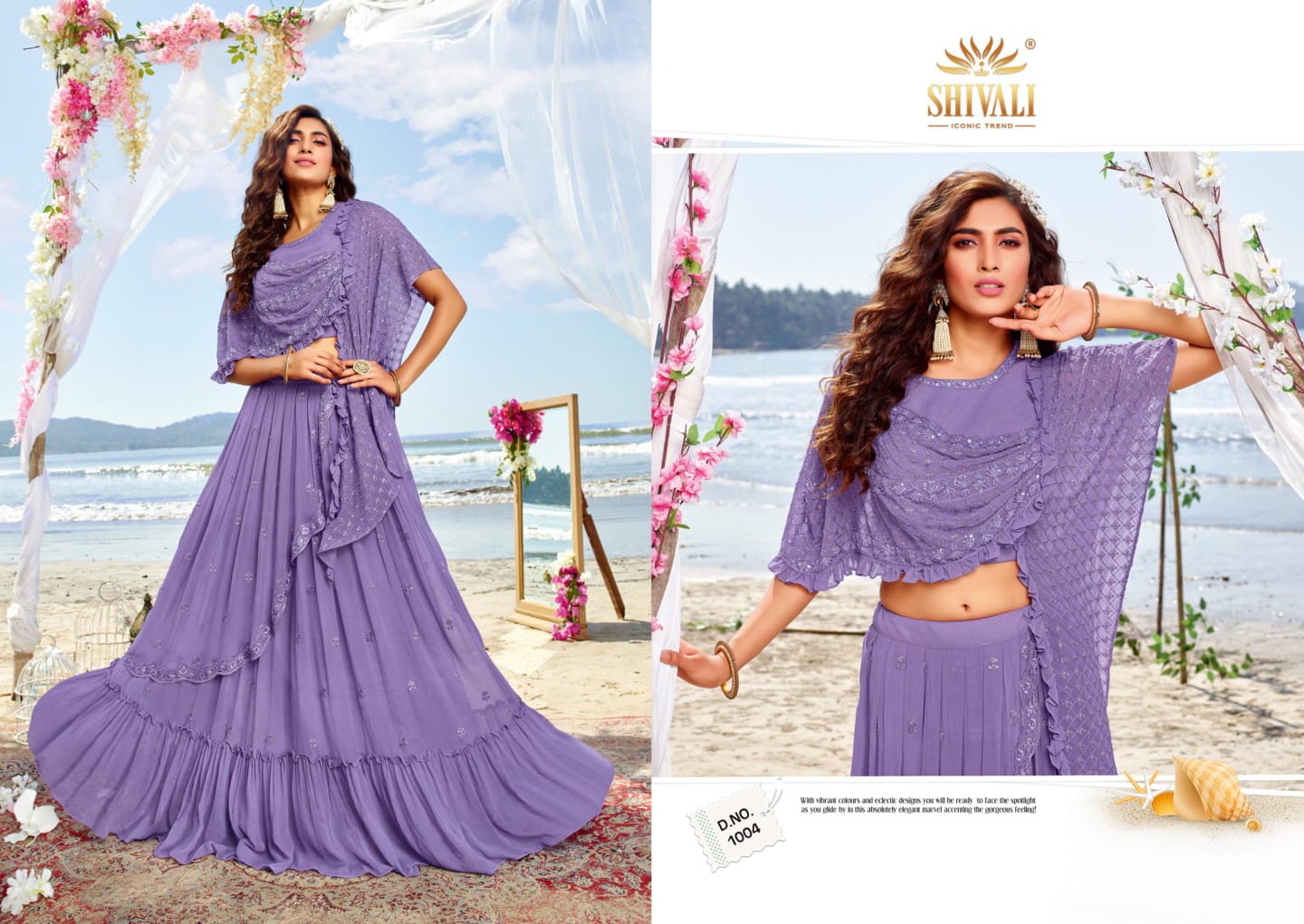 shivali khwaab georgette elegant indo western catalog