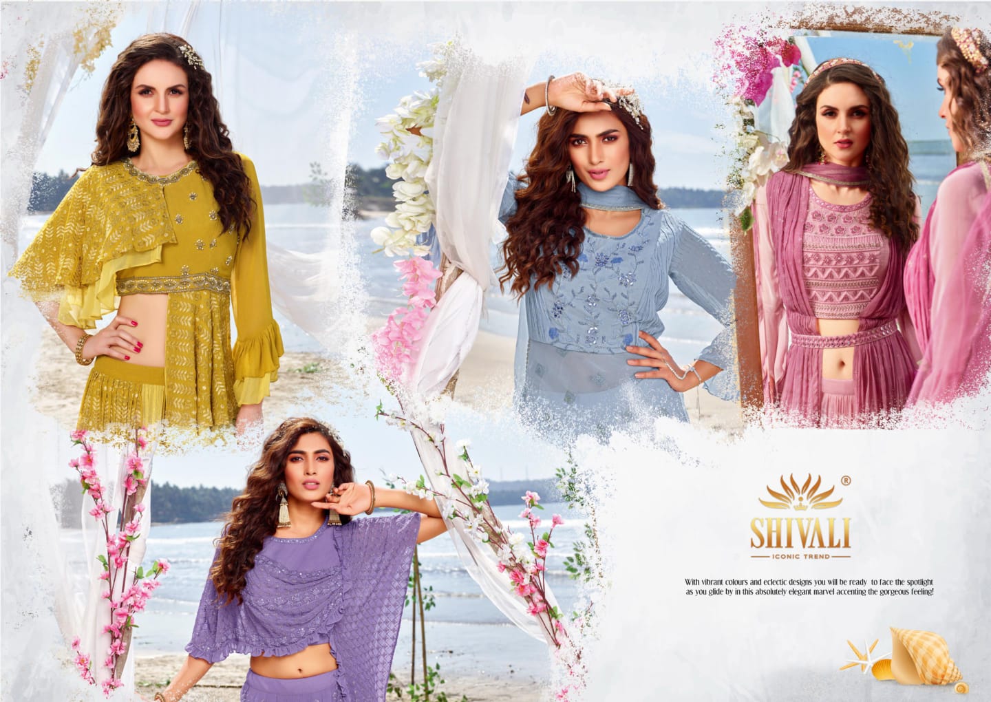 shivali khwaab georgette elegant indo western catalog