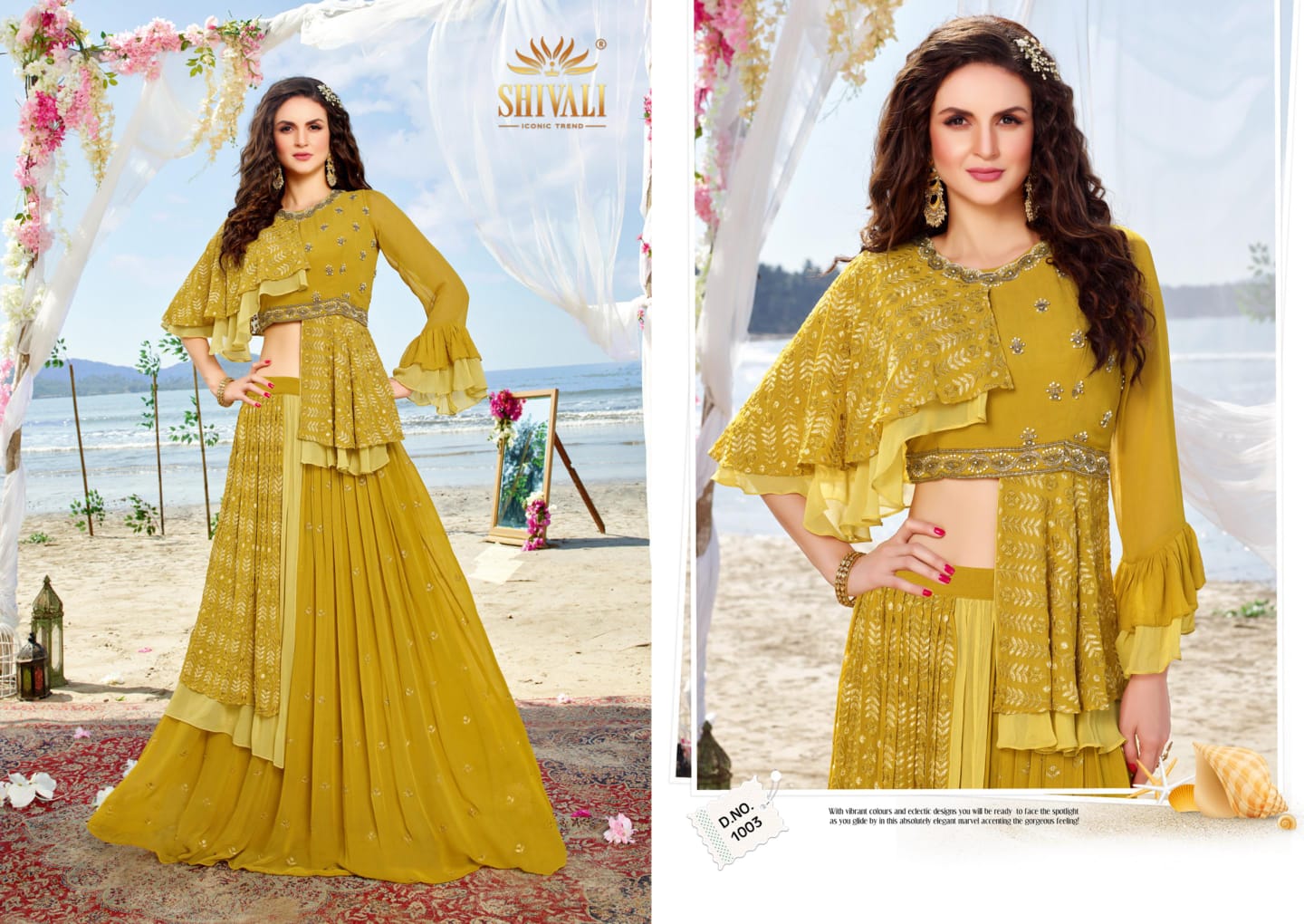 shivali khwaab georgette elegant indo western catalog