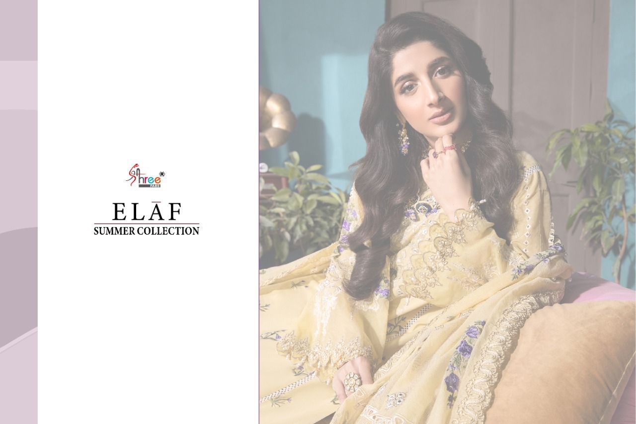 shree fab elaf summer collection cotton regal look salwar suit catalog