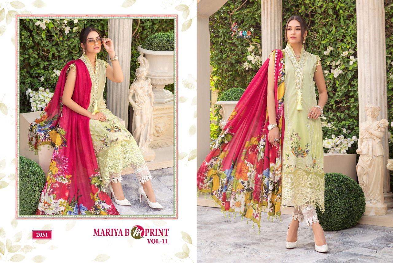 shree fab mariab m print vol 11 cotton astonishing salwar suit with cotton dupatta catalog