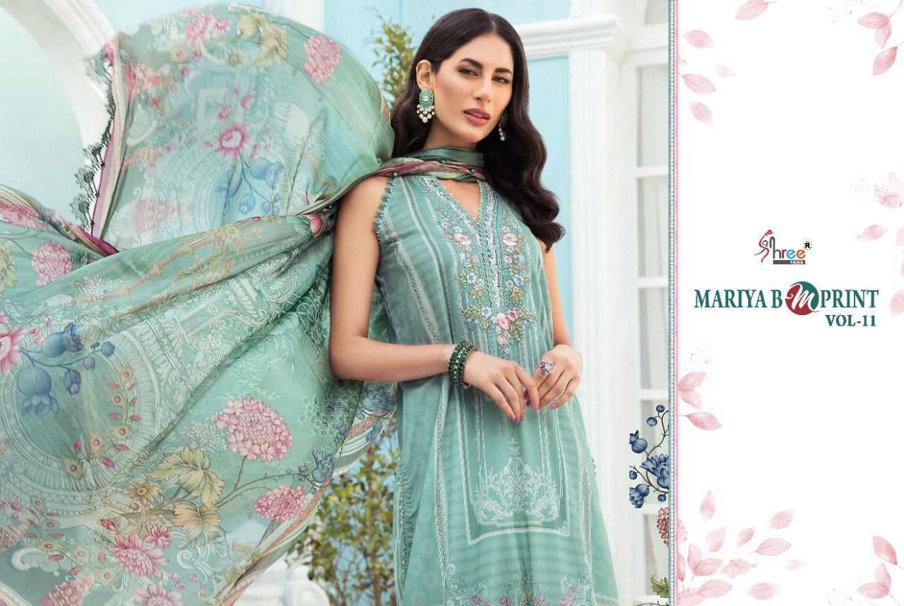 shree fab mariab m print vol 11 cotton astonishing salwar suit with cotton dupatta catalog