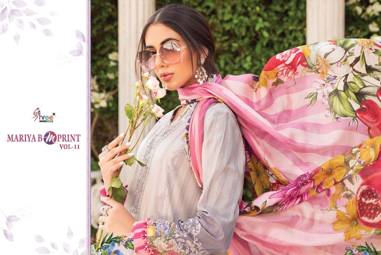 shree fab mariab m print vol 11 cotton astonishing salwar suit with cotton dupatta catalog