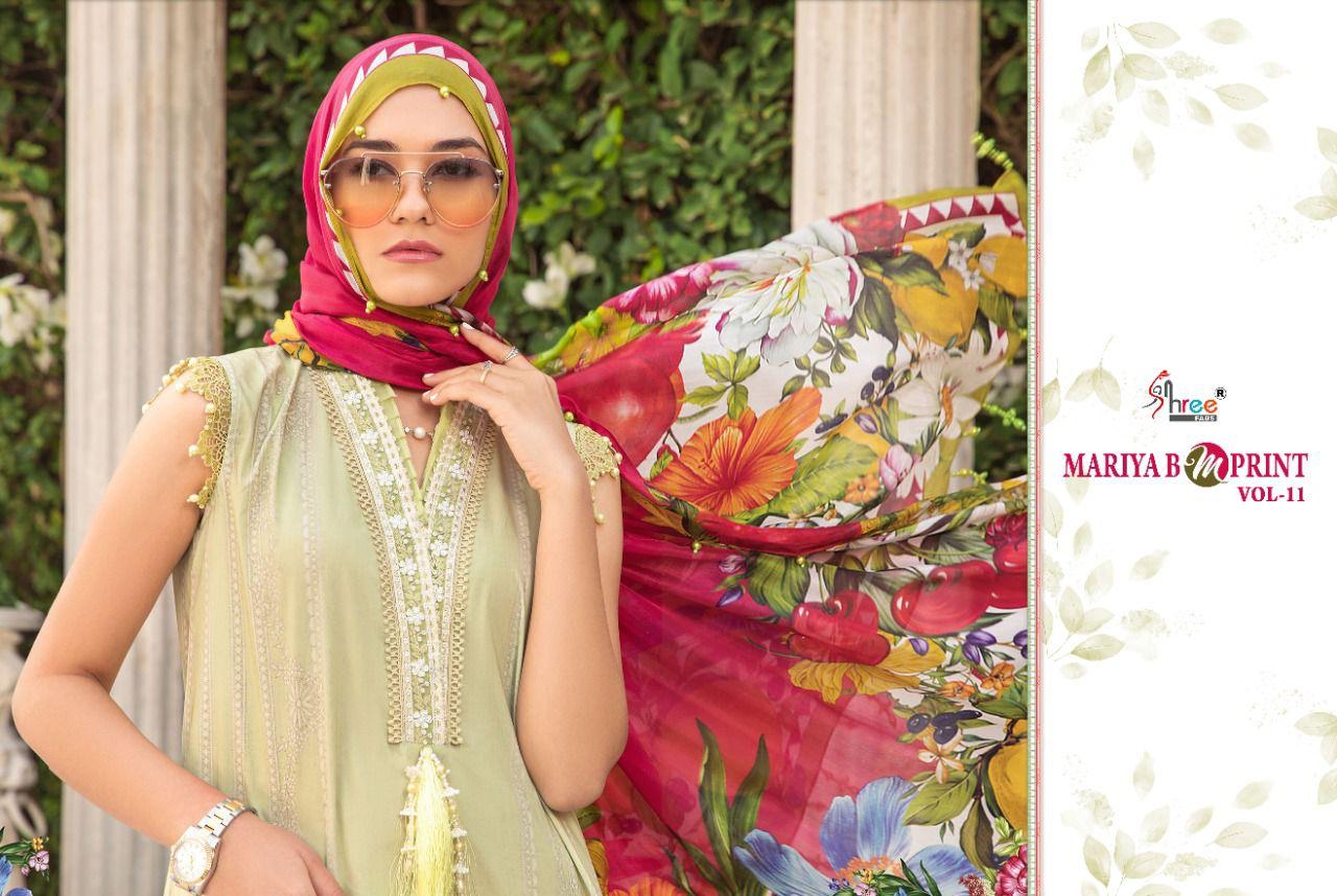 shree fab mariab m print vol 11 cotton gorgeous look salwar suit with siffon dupatta catalog