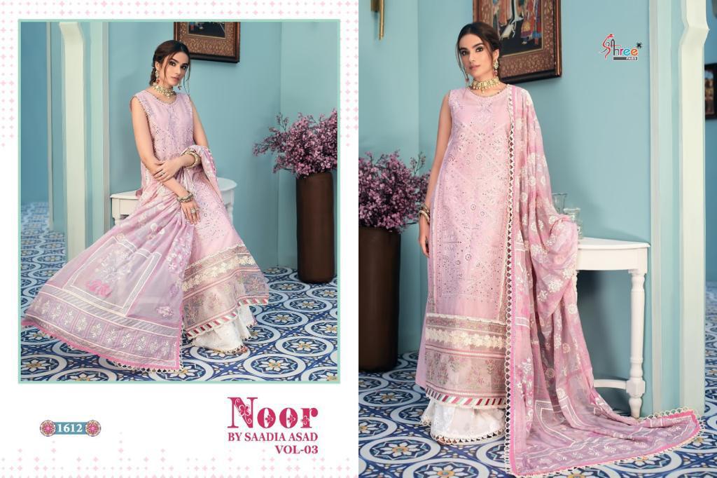 shree fab noor by saadia asad vol 3 cotton exclusive look catalog