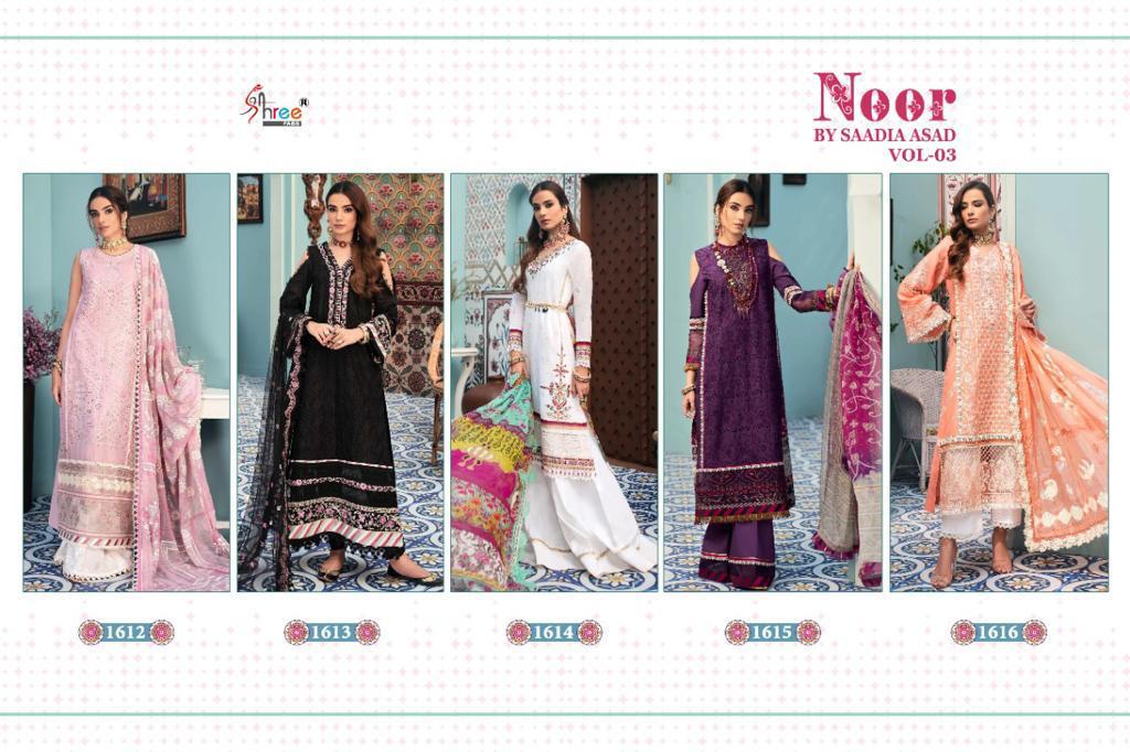 shree fab noor by saadia asad vol 3 cotton exclusive look catalog