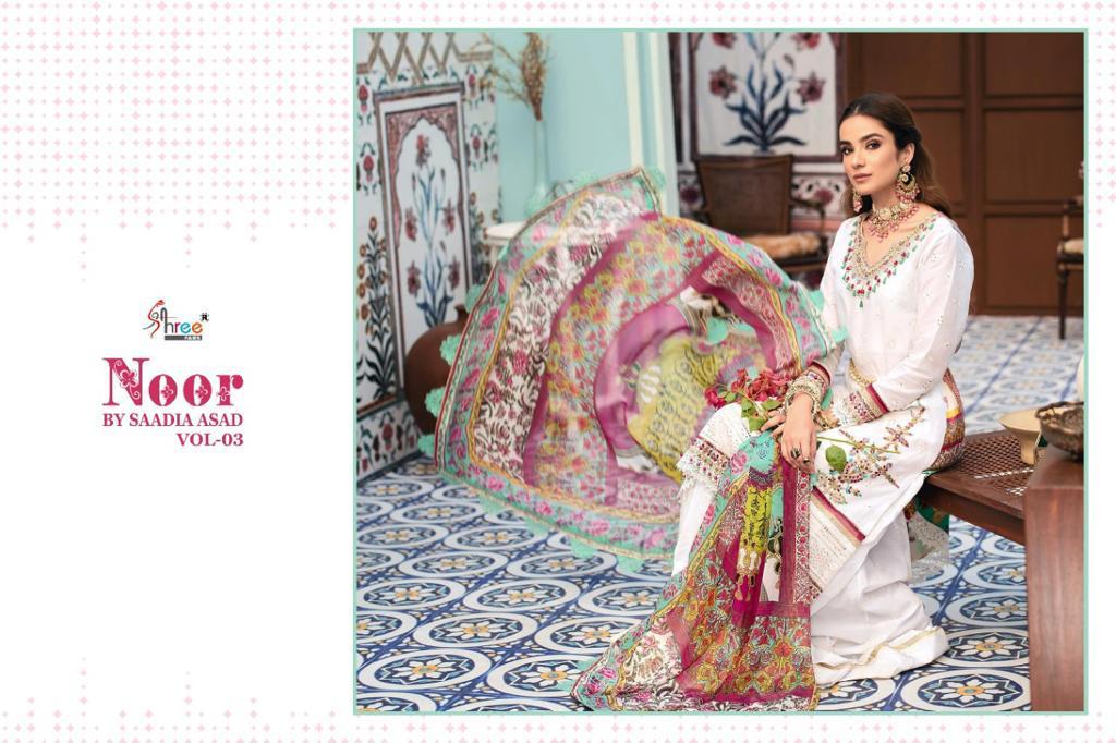 shree fab noor by saadia asad vol 3 cotton exclusive look catalog