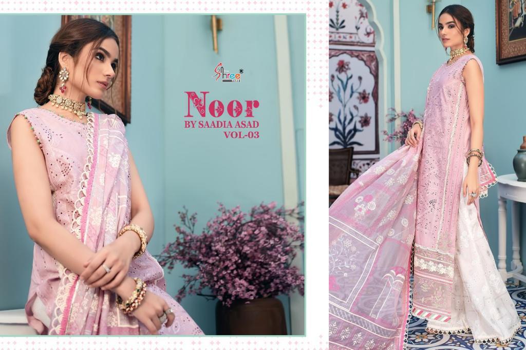 shree fab noor by saadia asad vol 3 cotton exclusive look catalog