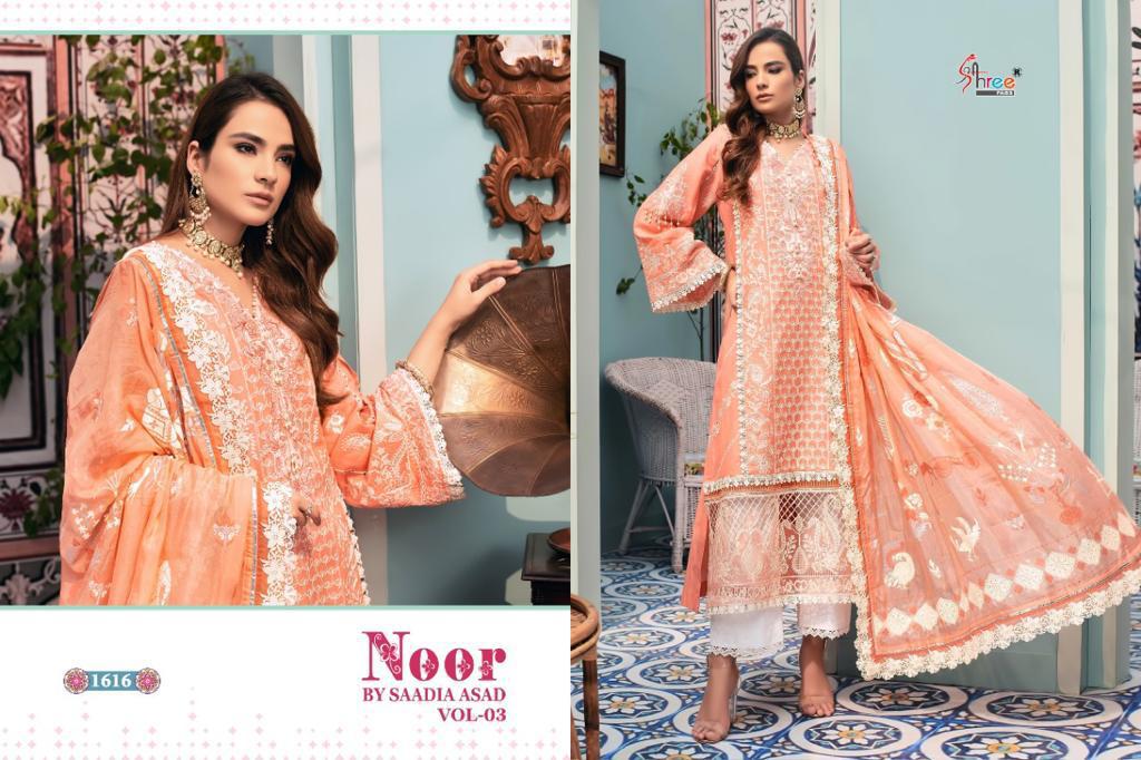 shree fab noor by saadia asad vol 3 cotton exclusive look catalog