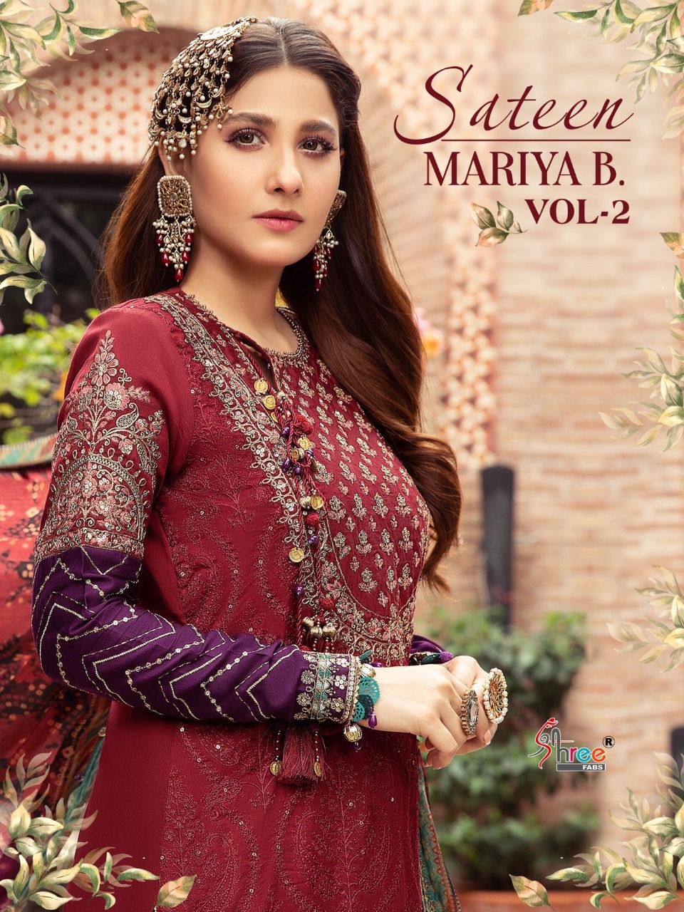 shree fab sateen mariya b vol 2 cotton authentic fabric salwar suit catalog