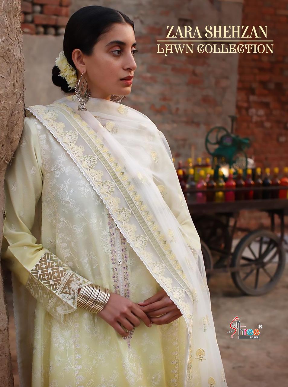 shree fab zara shahjahan lawn collection pure lawn innovative style salwar suit catalog