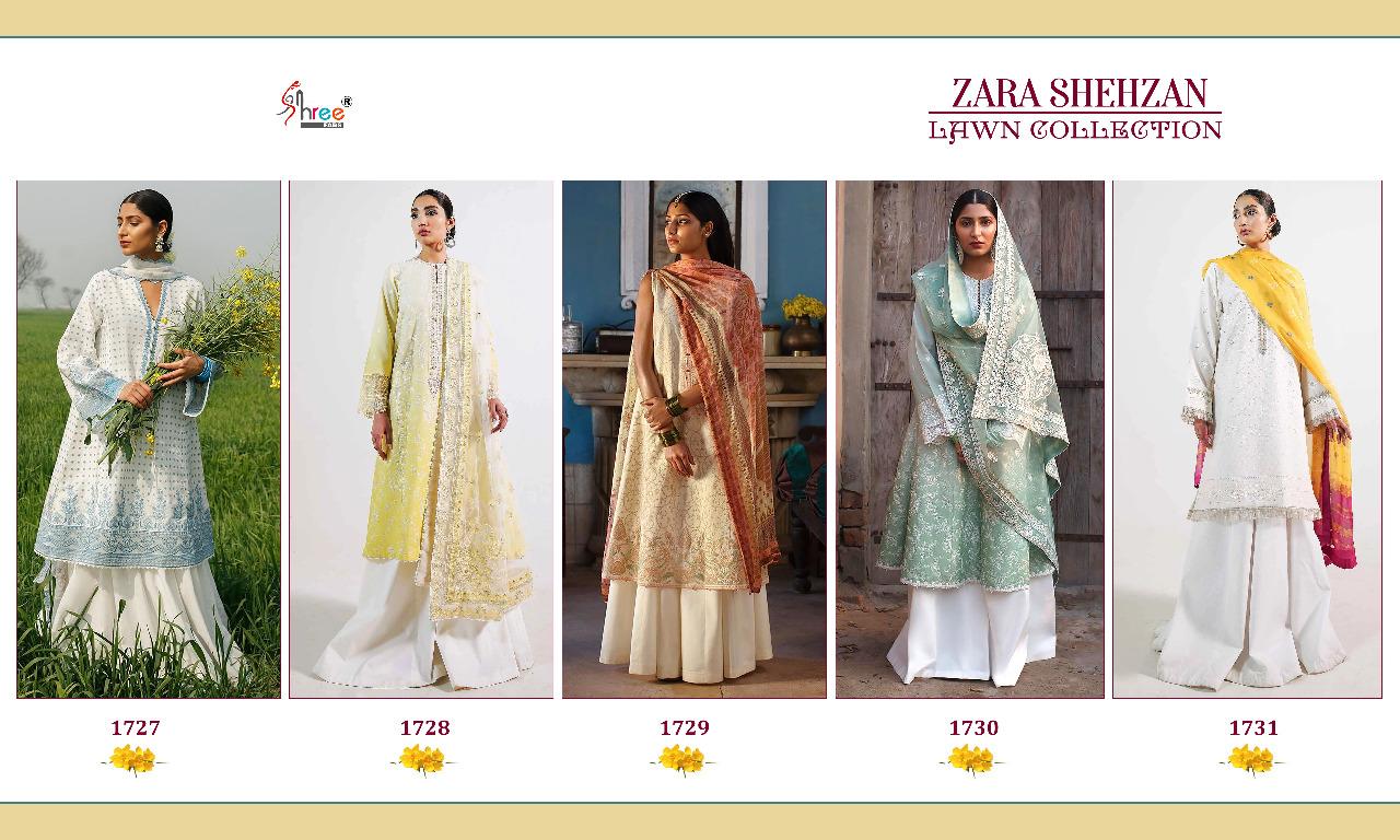 shree fab zara shahjahan lawn collection pure lawn innovative style salwar suit catalog