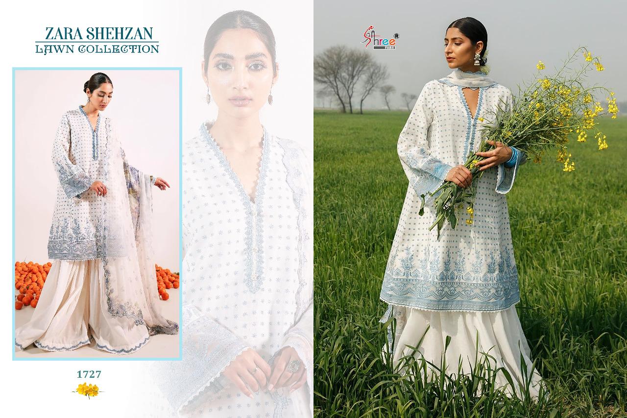 shree fab zara shahjahan lawn collection pure lawn innovative style salwar suit catalog