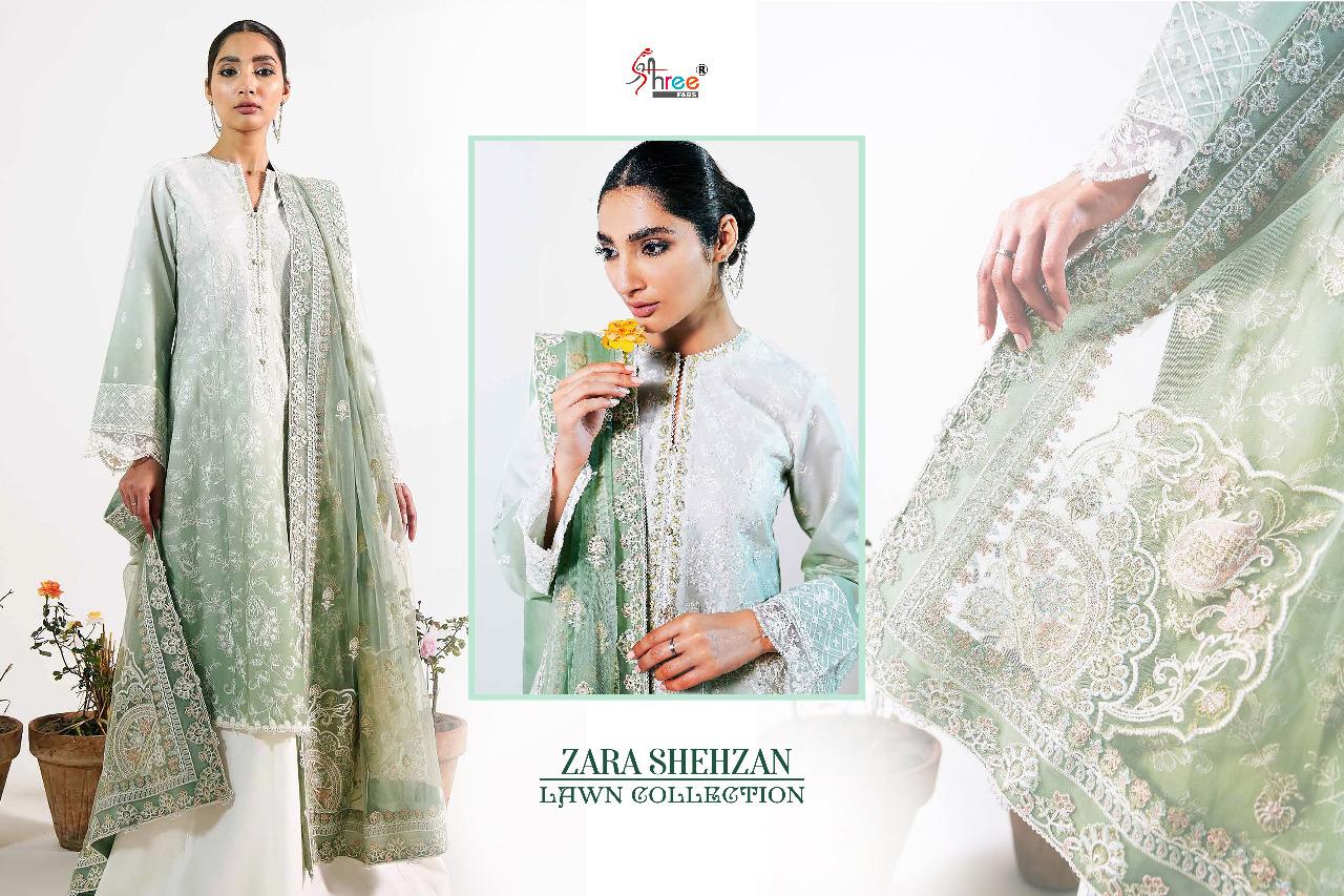 shree fab zara shahjahan lawn collection pure lawn innovative style salwar suit catalog