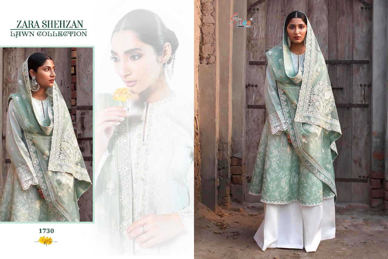 shree fab zara shahjahan lawn collection pure lawn innovative style salwar suit catalog