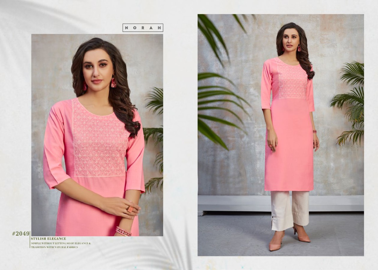 Tunic house norja viscose rayon graceful look kurti catalog