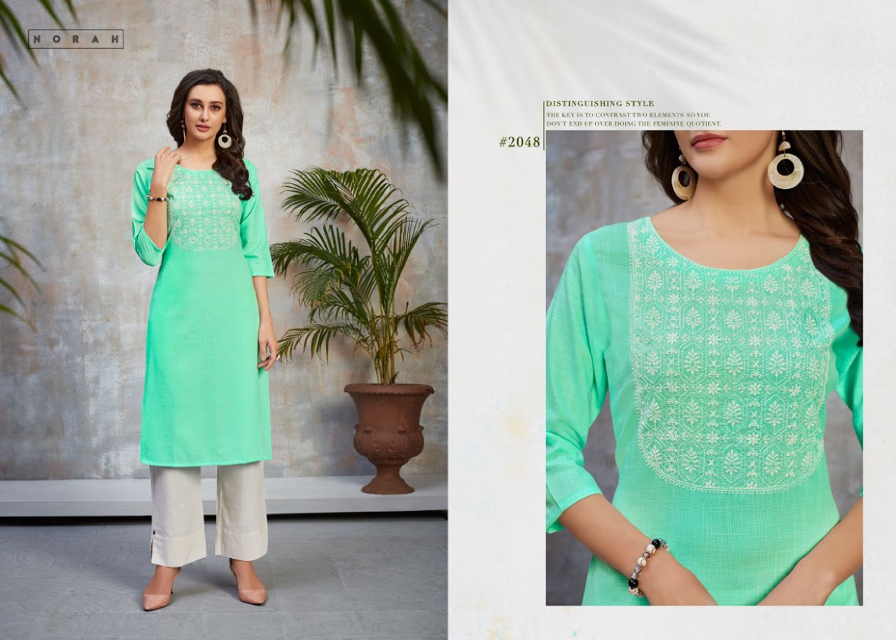 Tunic house norja viscose rayon graceful look kurti catalog