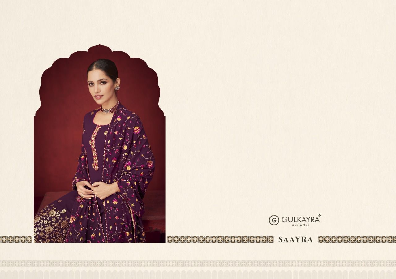 ulkayra designer saayra georgette astonishing salwar suit catalog