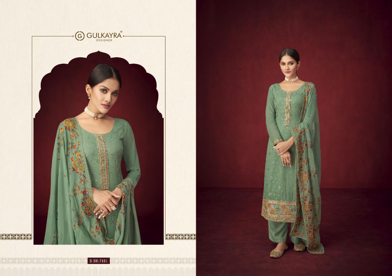 ulkayra designer saayra georgette astonishing salwar suit catalog