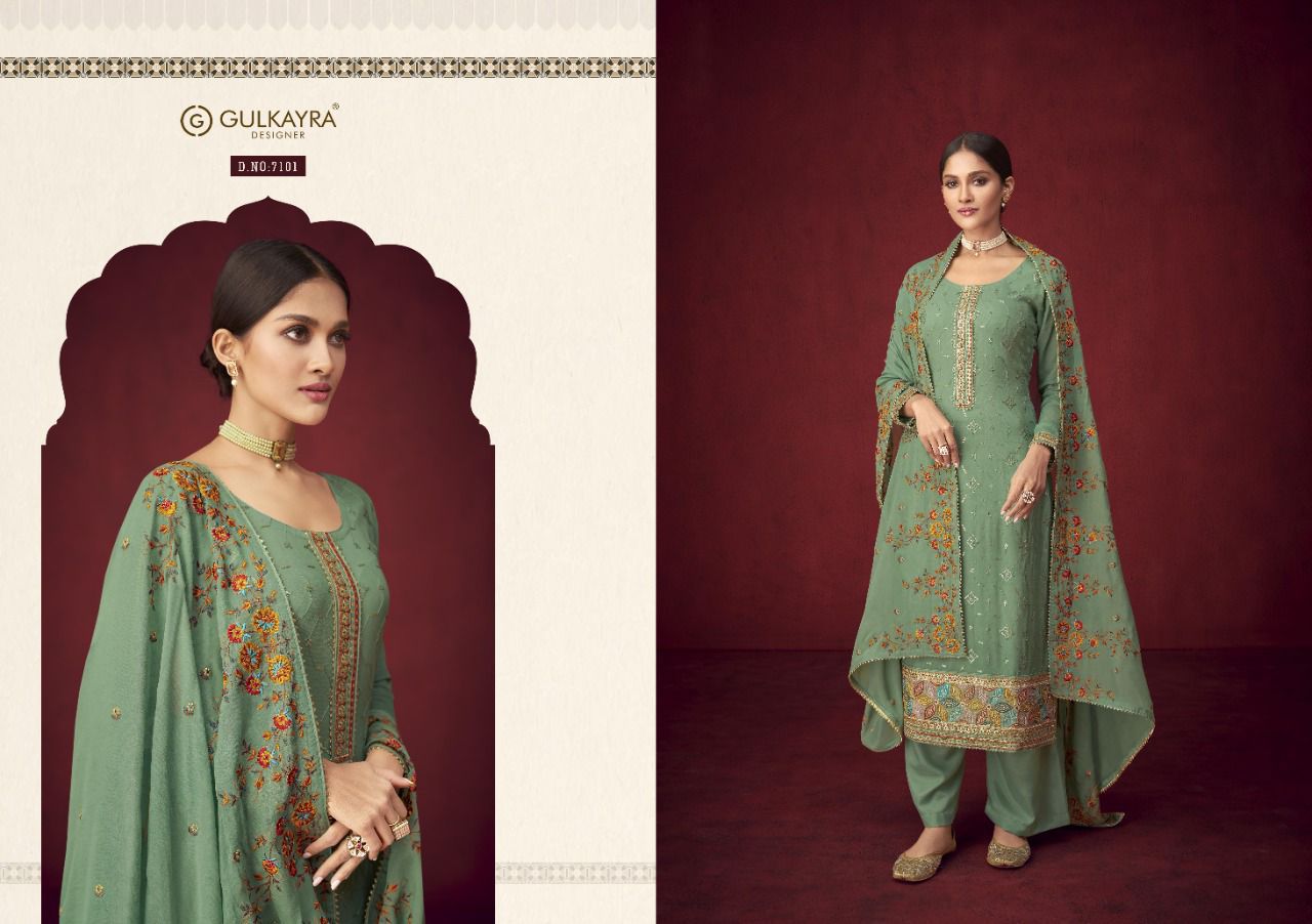 ulkayra designer saayra georgette astonishing salwar suit catalog