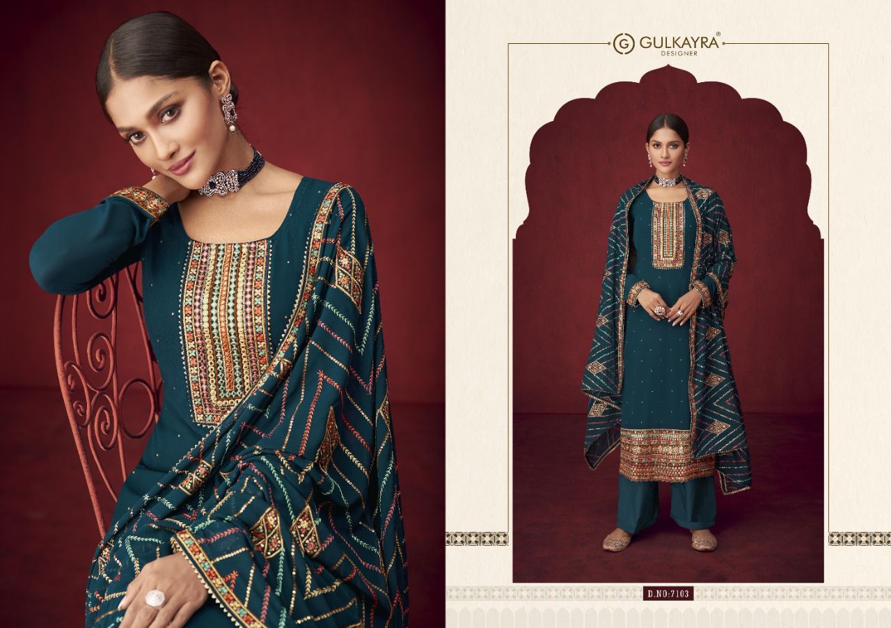 ulkayra designer saayra georgette astonishing salwar suit catalog