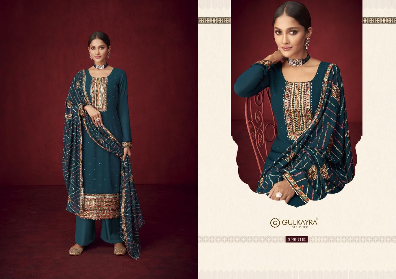 ulkayra designer saayra georgette astonishing salwar suit catalog