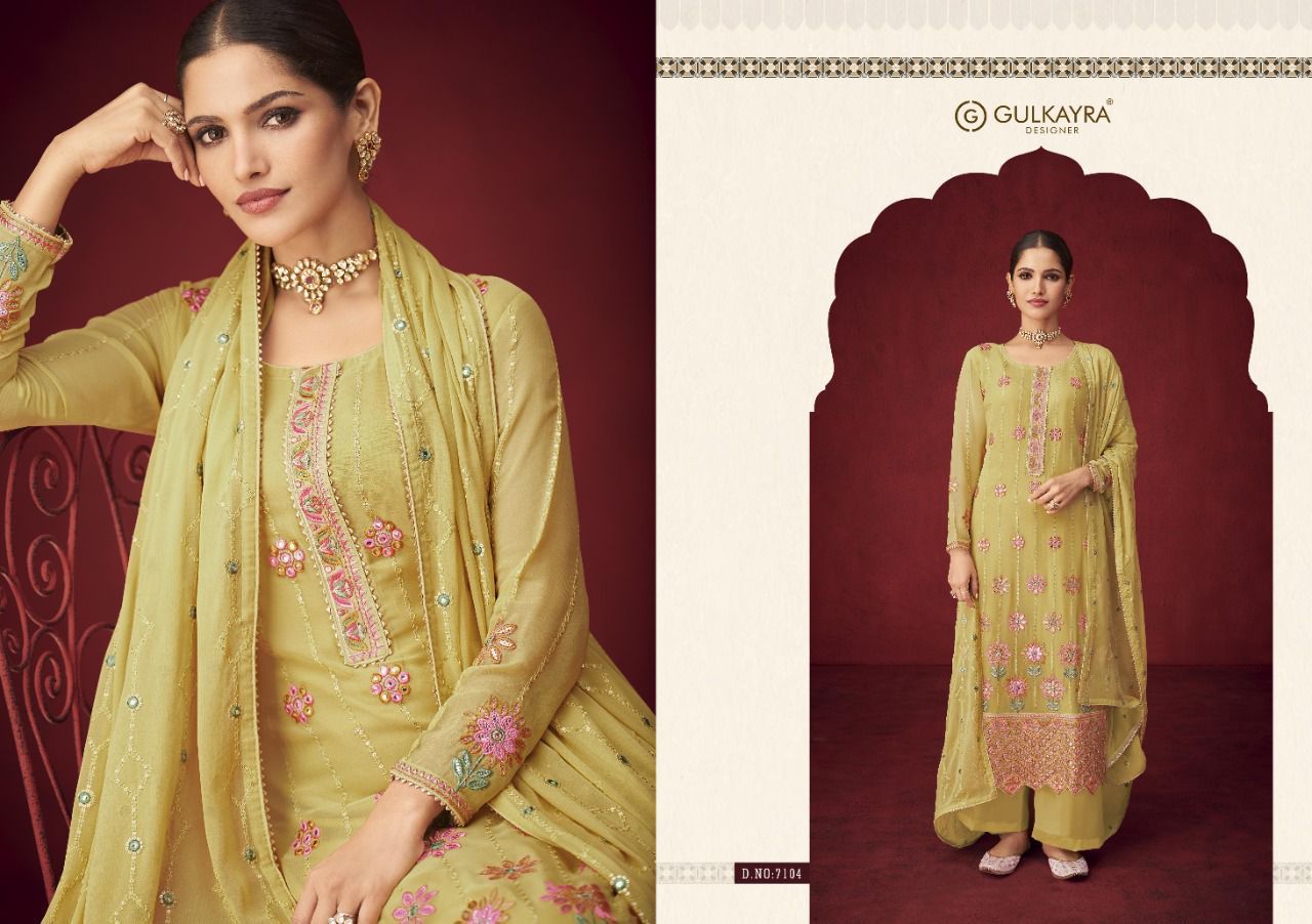 ulkayra designer saayra georgette astonishing salwar suit catalog